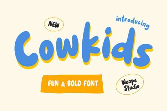 Cowkids: A Playful Display Font for Editorial Charm