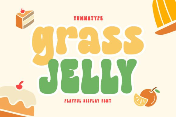 Grass Jelly: A Playful Display Font for Standout Digital Headlines