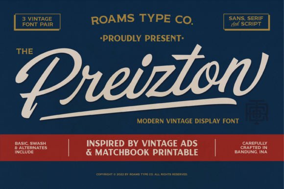 Preizton: A Vintage Sans Serif Font That Elevates Your Brand