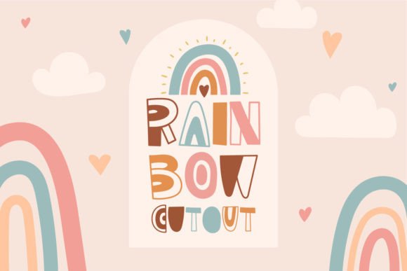Rainbow Cutout Font: Whimsical Branding for Small Businesses